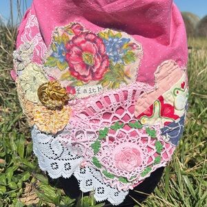 Boho Neck Rag Handcrafted Pink